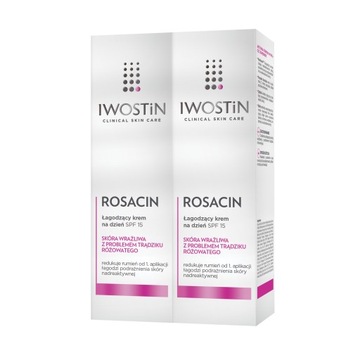 Iwostin Rosacin Łagodzący Krem Dzień SPF 15 x2