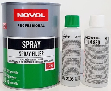 Novol Szpachlówka natryskowa Spray 1,2 kg