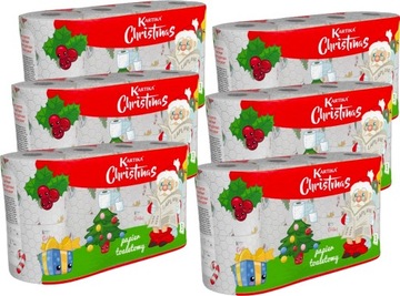 KARTIKA MIKOŁAJ Papier toaletowy 3-warstwy 6 szt a8 48 rolek