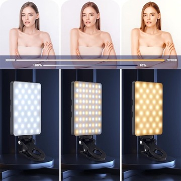 LAMPKA DO SELFIE TIK TOK VLOGóW MAKIJAŻU LED, OŚWIETLENIE DO VIDEO LIVE
