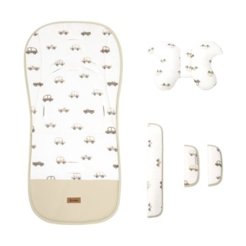 Вкладиш для візка DELUXE муслін CARS немовля дихаюча бавовна