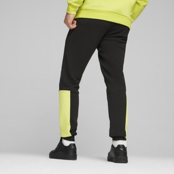 Spodnie męskie PUMA ESS+ Block Sweatpants TR puma black/lime sheen XL