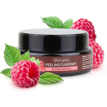 Peeling do ciała Scrub cukrowy malina Skoczylas
