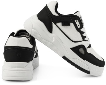 КРОССОВКИ ЖЕНСКИЕ БЕЛО-ЧЕРНЫЕ СПОРТИВНЫЕ КРОССОВКИ BIG STAR ИЗ ЭКО КОЖИ размер 39