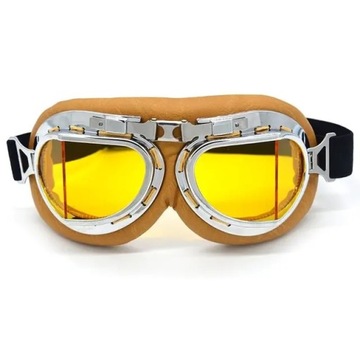 14 Retro gogle motocyklowe okulary Vintage motocykl klasyczne gogle motocro