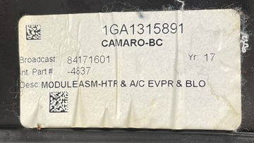 @ CAMARO VI 16- RADIÁTOR KOMPLETNÍ 84017368