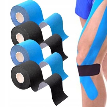 TAŚMA DO KINESIOTAPINGU TEJPY KINESIO ZESTAW 4 SZTUKI