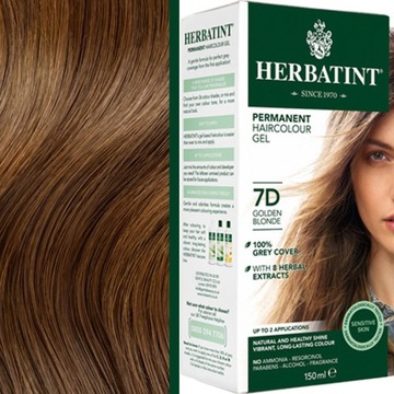 Farba bez amoniaku Herbatint 7D Złoty Blond 150ml