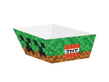 Pudełka na chipsy Piksele 4 SZTUKI MINECRAFT