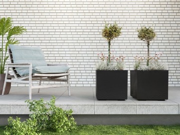ЦВЕТОЧНАЯ КЛУМБА, ЦВЕТОЧНЫЙ ГОРШОК, ЯЩИК, ЦВЕТОЧНЫЙ ГОРШОК, ЧАША, ТЕРРАСА, АНТРАЦИТ, БОЛЬШОЙ БЕТОН, 80x40x40см