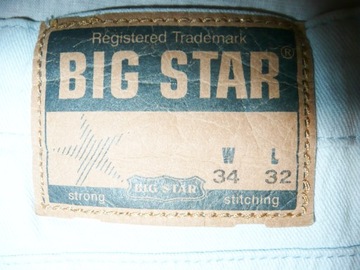 SPODNIE JEANS BIG STAR STELLA 34/32-84/107 BŁĘKIT DENIM QUALITY COMFORT