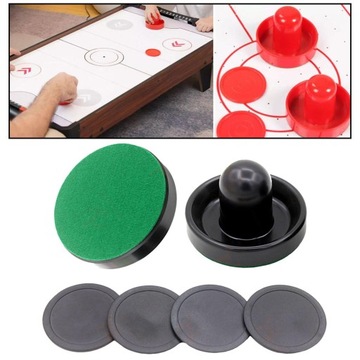 1 комплект мини-толкателей для аэрохоккея и шайб для аэрохоккея, для 2 черных пушеров