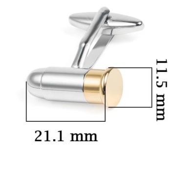 Srebrne Spinki Do Mankietów Koszuli Nabój Pudełko