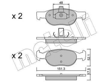 KLOCKI HAM.FIAT PUNTO 1,2 16V 99-