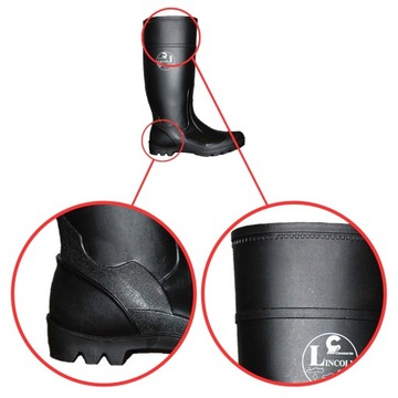 Водонепроницаемый резиновые сапоги, высокие, удобные, ПВХ r46 черного цвета.