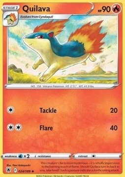 Pokemon TCG Ognisty - Quilava (ASR 024)