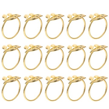 Кольца для салфеток в виде листьев в стиле ретро, ​​15 шт.