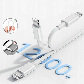 КАБЕЛЬ ЗАРЯДКИ 2М USB LIGHTNING 2IN1 IPHONE TURBO