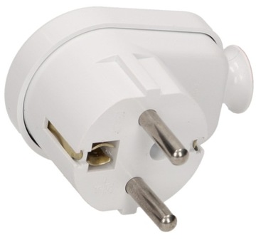 Wtyczka kątowa Plastrol WT-16U 16A 250V biała