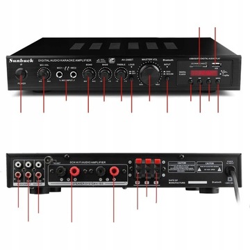 УСИЛИТЕЛЬ HI-FI СТЕРЕО УСИЛИТЕЛЬ BLUETOOTH РАДИО ЦИФРОВОЙ USB УСИЛИТЕЛЬ