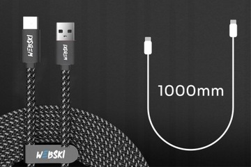 SZYBKI ZASILACZ DO TELEFONU 58W 2xPORT-C-20W 1xPORT-A QC 3.0 KABEL A-C 1m