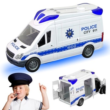 ZABAWKA INTERAKTYWNA POLICJA RADIOWÓZ POLICYJNY DŹWIĘK OTWIERANE DRZWI