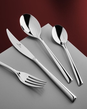 GERLACH KOMPLET ZESTAW SZTUĆCÓW SZTUĆCE PUDEŁKO POŁYSK FLAMES 12 OSÓB 48el.