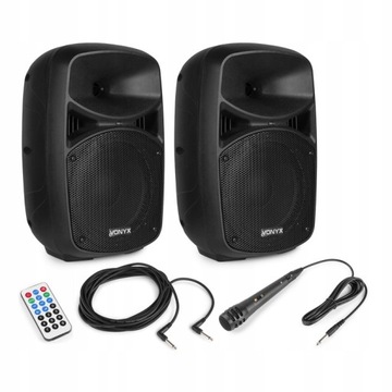 Комплект из 2 микрофонных колонок со светодиодной подсветкой Active Bluetooth