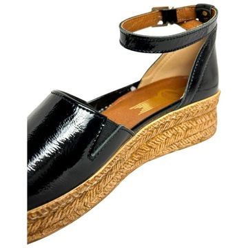 Lemar espadryle damskie czarny naplak rozmiar 40