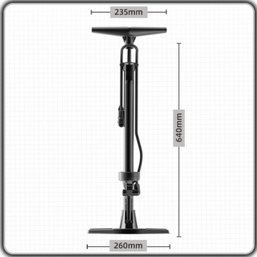 СТАЦИОНАРНЫЙ НАПОЛЬНЫЙ АВТОМОБИЛЬНЫЙ ВЕЛОСИПЕДНЫЙ НАСОС С МАНОМЕТРОМ