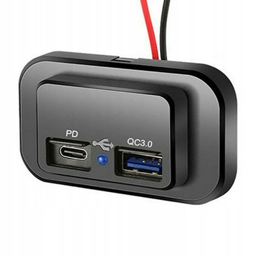 GNIAZDO SAMOCHODOWE ŁADOWARKA USB 12V 24V PD QC3.0