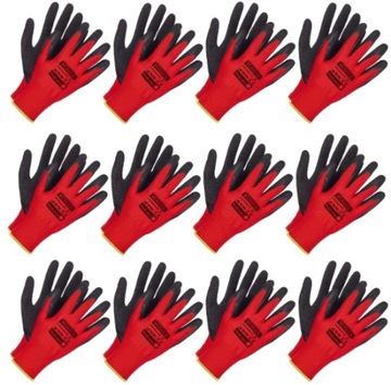 Рабочие перчатки 9 л RED LATEX Перчатки 12 пар