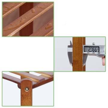 3-слойная бамбуковая подставка для цветов Стоящая подставка для цветов