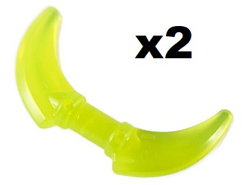LEGO 37341e Broń Noże Trans neon green 2 szt. NOWY