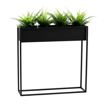 Kwietnik Metalowy Stojak na kwiaty 80x80cm czarny skrzynka LOFT
