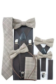 Коричневые устанавливают мужские брекеты и галстук -бабочку на выбор