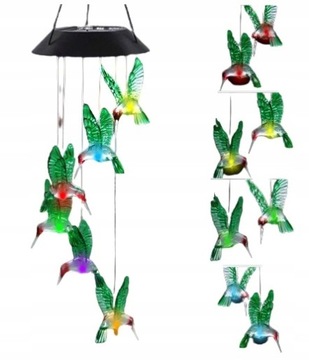 Kolibry koliberki Girlanda LED Do Ogrodu kolorowe