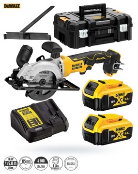Пила циркулярная 18В 115мм 2х5Ач DEWALT DCS571P2