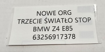 NOVÉ ORIG. TŘETÍ SVĚTLO STOP BMW Z4 E85 - 6917378