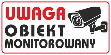 OBIEKT MONITOROWANY Tabliczka PCV ZNAK 30x15 cm