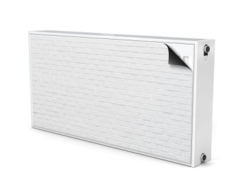 Коврик МАГНИТНЫЙ для радиатора из белого кирпича на заказ.