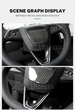 Чехол на раму рулевого колеса AIRSPEED из настоящего мягкого углеродного волокна для Tesla