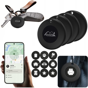 4x Gps lokátor Life Tag Lifemate Android pro batoh na klíče samolepky
