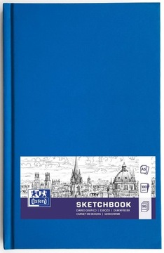 SZKICOWNIK SKETCHBOOK A5 96kartek 100g/m2 NIEBIESKA GRUBA OKŁADKA OXFORD