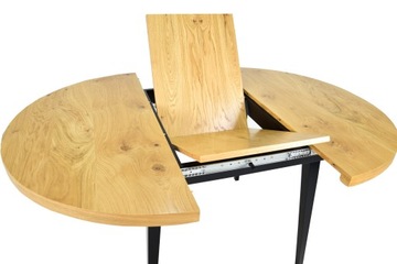 Okrągły Stół z dębowym blatem 120cm LOFT