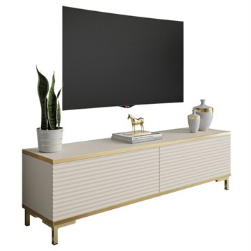 Szafka RTV OXFORD II nóżki 135 cm beżowy