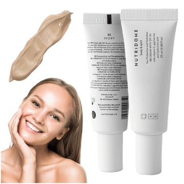 KREM BB z filtrem SPF 50 kryjący NAWILŻAJĄCY kwas hialuronowy 01 Ivory