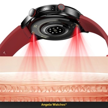 SMARTWATCH MĘSKI POMIAR CUKRU KARDIOWATCH EKG ROZMOWY MENU PL LASEROTERAPIA