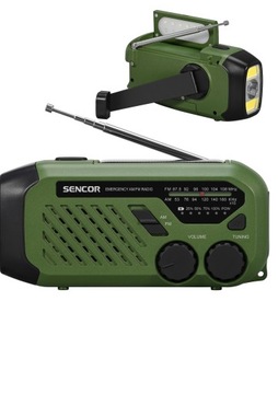 Radio Przenośne FM/AM 2000mAh Latarka Ładowanie Słoneczne Power Bank