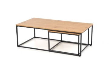 КОМПЛЕКТ ИЗ 2 СКАМЬЕК АЛЯСКА ХАЛЬМАР ЗОЛОТОЙ/ЧЕРНЫЙ ДУБ